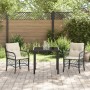 Set de Comedor de Jardín de 3 Piezas con Cojines Ratán Poliéster Gris Claro | Foro24.es | Tu tienda online para hogar, jardín y más Foro24.es