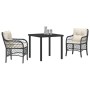 Set de Comedor de Jardín de 5 Piezas con Cojines Gris Claro Ratán PE | Foro24.es | Tu tienda online para hogar, jardín y más Foro24.es