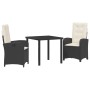 Conjunto de comedor de jardín de de 5 piezas con cojines marrón de poliratán by , Garden chairs - Ref: Foro24-3380270, Price:...