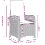 Set de Comedor de Jardín de 3 Piezas con Cojines Beige Poliratán von , Gartenstühle - Ref: Foro24-3380281, Preis: 300,56 €, R...