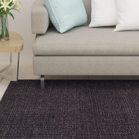 Alfombra de sisal natural negro 66x150 cm