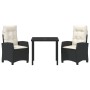 Conjunto de Comedor de Jardín de de 9 Piezas con Cojines, Rattan Poliéster Negro | Foro24.es | Tu tienda online para hogar, jardín y más Foro24.es
