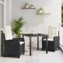 Juego de Comedor de Jardín de 5 Piezas con Cojines Beige Rattan Poliéster | Foro24.es | Tu tienda online para hogar, jardín y más Foro24.es