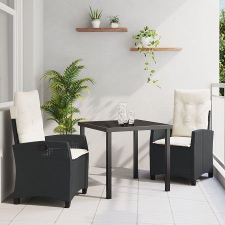 Set de Comedor de Jardín de 5 Piezas con Cojines Gris Claro Poliratán by , Garden chairs - Ref: Foro24-3380409, Price: 558,63...