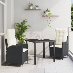 Juego de comedor de jardín de 7 piezas con cojines Gris Claro Ratán Polimérico de , Sillas de jardín - Ref: Foro24-3380523, P...