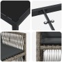 Conjunto de Comedor de Jardín de 9 Piezas con Cojines Ratán Gris,  Mesa de Jardín Negra 200x80x73 cm Vidrio Templado | Foro24.es | Tu tienda online para hogar, jardín y más Foro24.es