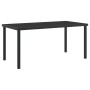 Conjunto de Comedor de Jardín de 5 Piezas con Cojines de Ratán Beige,  Mesa de Jardín Negra 160x80x73 cm Vidrio Templado | Foro24.es | Tu tienda online para hogar, jardín y más Foro24.es