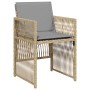 Conjunto de Comedor de Jardín de 5 Piezas con Cojines de Ratán Beige,  Mesa de Jardín Negra 160x80x73 cm Vidrio Templado | Foro24.es | Tu tienda online para hogar, jardín y más Foro24.es