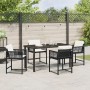 Set de Comedor de Jardín de 5 Piezas con Cojines Beige de Ratan Poli | Foro24.es | Tu tienda online para hogar, jardín y más Foro24.es