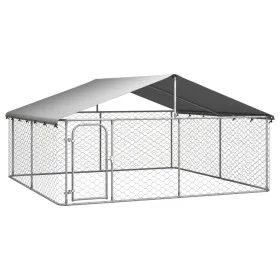 Außenzwinger mit Dach 300x300x150 cm von vidaXL, Hundehütten und Zäune - Ref: Foro24-171501, Preis: 142,77 €, Rabatt: %