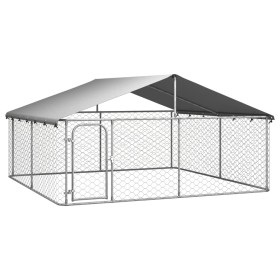 Außenzwinger mit Dach 300x300x150 cm von vidaXL, Hundehütten und Zäune - Ref: Foro24-171501, Preis: 150,43 €, Rabatt: %