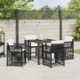 Conjunto de Comedor de Jardín de 9 Piezas con Cojines de Poliratán Negro von , Gartenstühle - Ref: Foro24-3380772, Preis: 515...