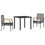 Conjunto de Cena de Jardín de 5 Piezas con Cojines Gris Poliratán von , Gartenstühle - Ref: Foro24-3380823, Preis: 346,41 €, ...
