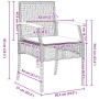 Conjunto de Cena de Jardín de 5 Piezas con Cojines Gris Poliratán von , Gartenstühle - Ref: Foro24-3380823, Preis: 346,41 €, ...