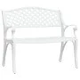 White cast aluminum garden bench 102 cm by vidaXL, garden benches - Ref: Foro24-317746, Price: 220,97 €, Discount: %