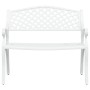 Banco de jardín de aluminio fundido blanco 102 cm de vidaXL, Bancos de jardín - Ref: Foro24-317746, Precio: 244,95 €