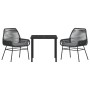 Set de Comedor Jardín de 5 Piezas con Cojines Negro Poliratán von , Gartenstühle - Ref: Foro24-3380870, Preis: 341,64 €, Raba...