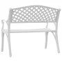 White cast aluminum garden bench 102 cm by vidaXL, garden benches - Ref: Foro24-317746, Price: 220,97 €, Discount: %