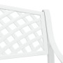 Banco de jardín de aluminio fundido blanco 102 cm de vidaXL, Bancos de jardín - Ref: Foro24-317746, Precio: 244,95 €