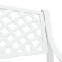 Banco de jardín de aluminio fundido blanco 102 cm de vidaXL, Bancos de jardín - Ref: Foro24-317746, Precio: 216,72 €, Descuen...