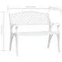 White cast aluminum garden bench 102 cm by vidaXL, garden benches - Ref: Foro24-317746, Price: 220,97 €, Discount: %