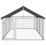 Außenzwinger mit Dach 400x200x150 cm von vidaXL, Hundehütten und Zäune - Ref: Foro24-171499, Preis: 166,73 €, Rabatt: %