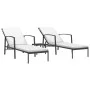 Sun loungers with table 2 units black synthetic rattan by vidaXL, Loungers - Ref: Foro24-317638, Price: 187,77 €, Discount: %