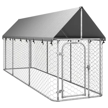 Outdoor kennel with roof 400x100x150 cm by vidaXL, Dog kennels and fences - Ref: Foro24-171497, Price: 134,50 €, Discount: %