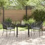 Juego de Comedor de Jardín de 5 Piezas con Cojines Poliratán Negro | Foro24.es | Tu tienda online para hogar, jardín y más Foro24.es
