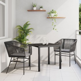 Juego de Comedor de Jardín de 7 Piezas con Cojines Negro Poliratán de , Sillas de jardín - Ref: Foro24-3380923, Precio: 534,3...