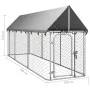Outdoor kennel with roof 400x100x150 cm by vidaXL, Dog kennels and fences - Ref: Foro24-171497, Price: 134,50 €, Discount: %