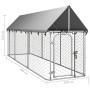 Outdoor-Zwinger mit Dach 400x100x150 cm von vidaXL, Hundehütten und Zäune - Ref: Foro24-171497, Preis: 128,55 €, Rabatt: %