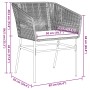 Conjunto de Comedor de Jardín de 7 Piezas con Cojines Gris Poliratán von , Gartenstühle - Ref: Foro24-3380937, Preis: 518,42 ...
