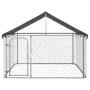 Outdoor dog kennel with a roof 200x200x150 cm by vidaXL, Dog kennels and fences - Ref: Foro24-171498, Price: 115,48 €, Discou...