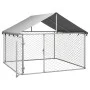 Outdoor dog kennel with a roof 200x200x150 cm by vidaXL, Dog kennels and fences - Ref: Foro24-171498, Price: 115,48 €, Discou...
