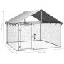 Outdoor dog kennel with a roof 200x200x150 cm by vidaXL, Dog kennels and fences - Ref: Foro24-171498, Price: 115,48 €, Discou...