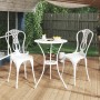 Bistrotisch und Stühle 3-tlg. weißer Aluminiumguss von vidaXL, Gartensets - Ref: Foro24-317752, Preis: 205,37 €, Rabatt: %