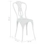 Bistro table and chairs 3 pieces cast aluminum white by vidaXL, Garden sets - Ref: Foro24-317752, Price: 205,87 €, Discount: %