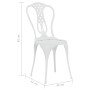 Bistrotisch und Stühle 3-tlg. weißer Aluminiumguss von vidaXL, Gartensets - Ref: Foro24-317752, Preis: 205,37 €, Rabatt: %