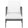 Lounger with black synthetic rattan cushion by vidaXL, Loungers - Ref: Foro24-317635, Price: 96,98 €, Discount: %
