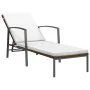 Garden lounger with brown synthetic rattan cushion by vidaXL, Loungers - Ref: Foro24-317634, Price: 96,21 €, Discount: %