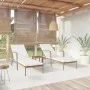 Sun loungers with table 2 units brown synthetic rattan by vidaXL, Loungers - Ref: Foro24-317637, Price: 188,51 €, Discount: %