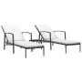 Sun loungers with table 2 units brown synthetic rattan by vidaXL, Loungers - Ref: Foro24-317637, Price: 188,51 €, Discount: %