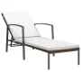 Sun loungers with table 2 units brown synthetic rattan by vidaXL, Loungers - Ref: Foro24-317637, Price: 188,51 €, Discount: %