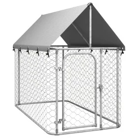 Außenzwinger mit Dach 200x100x150 cm von vidaXL, Hundehütten und Zäune - Ref: Foro24-171496, Preis: 96,38 €, Rabatt: %