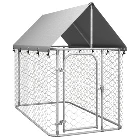Außenzwinger mit Dach 200x100x150 cm von vidaXL, Hundehütten und Zäune - Ref: Foro24-171496, Preis: 98,42 €, Rabatt: %