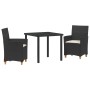 Juego de Comedor de Jardín de 5 Piezas con Cojines Beige Poliratán | Foro24.es | Tu tienda online para hogar, jardín y más Foro24.es