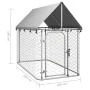 Outdoor kennel with roof 200x100x150 cm by vidaXL, Dog kennels and fences - Ref: Foro24-171496, Price: 98,05 €, Discount: %
