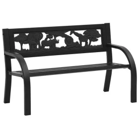 Banco de jardín para niños de acero 86 cm de vidaXL, Bancos de jardín - Ref: Foro24-317773, Precio: 82,26 €, Descuento: %