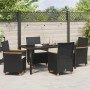 Set de Comedor de Jardín de 5 Piezas con Cojines Negro Poliratán von , Gartenstühle - Ref: Foro24-3381089, Preis: 534,18 €, R...